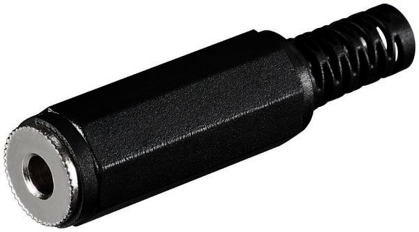 Klinkenkupplung - 2,5 mm - mono Plastikausführung mit Knickschutz