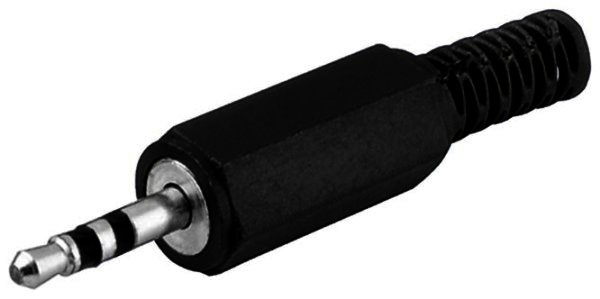 Klinkenstecker - 2,5 mm - stereo Plastikausführung mit Knickschutz