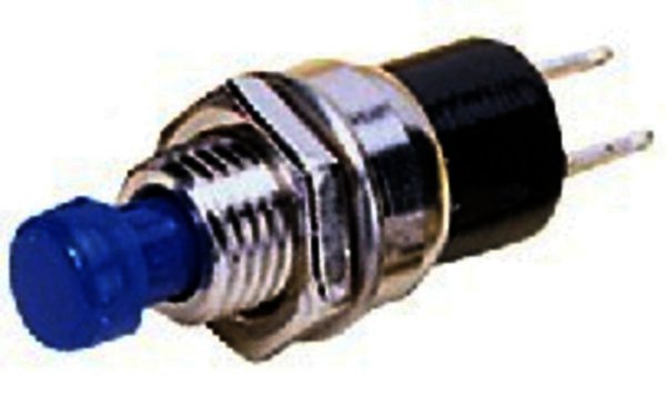 M-412/BL - Miniatur-Drucktaster Metallausführung, Blau