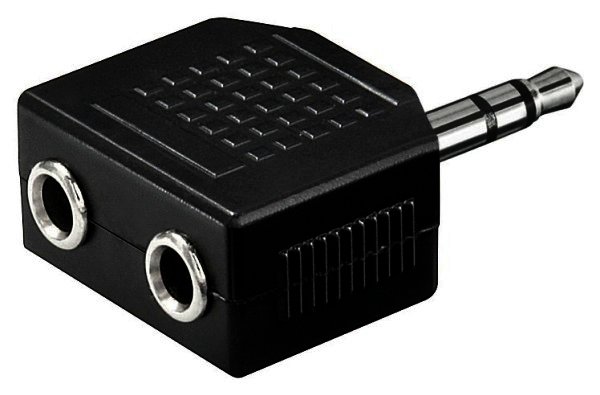 Audio-Adapter 3,5mm stereo Stecker>2x3,5mm st. Kuppl.