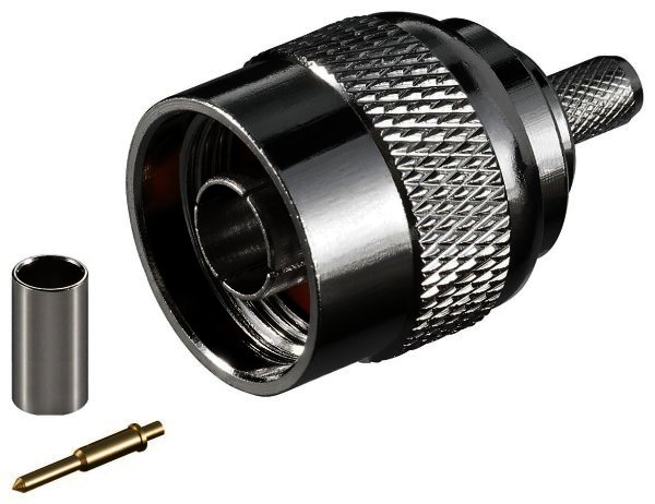 N-Stecker/Crimp D: 5,2 mm, Gold Pin für RG 58 Kabel