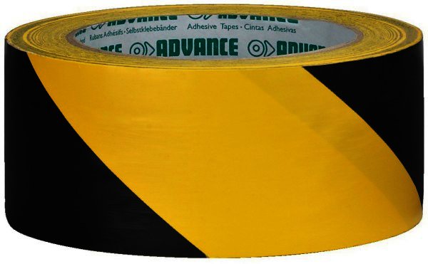 AT-8/GESW - PVC-Markierungsband, gelb / schwarz Klebend