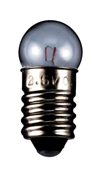Kugelförmige Lampe - E10 - 2,5V, 3,5V, 3,7V, 4,5V, 6V, 12V, 24 Volt