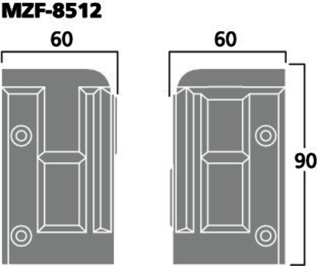 schwarz Kofferecke kugelform MZF-8514/SW Lautsprecher Metallecke 