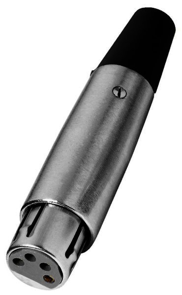 NC-504/J XLR-Kupplung, Buchse, 4-polig, für Kabel Ø 7mm