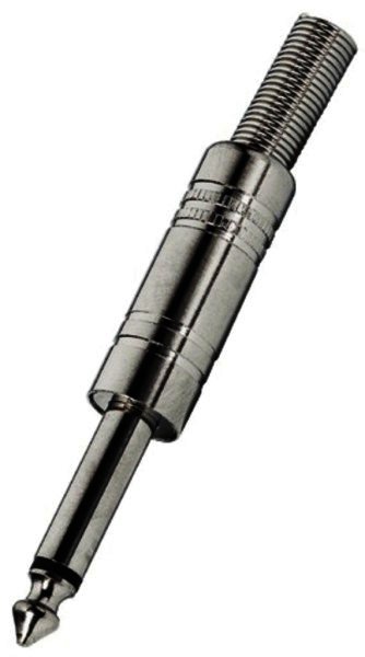 T-208 6,3mm Mono Klinkenstecker Kabeleinlass Ø 6,5mm