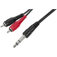 MCA-302 6,3mm Stereo-Klinkenstecker auf 2xCinch 3 Meter