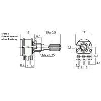 Poti | Stereo | Mono | linear | logarythmisch | 1k Ohm - 1M Ohm