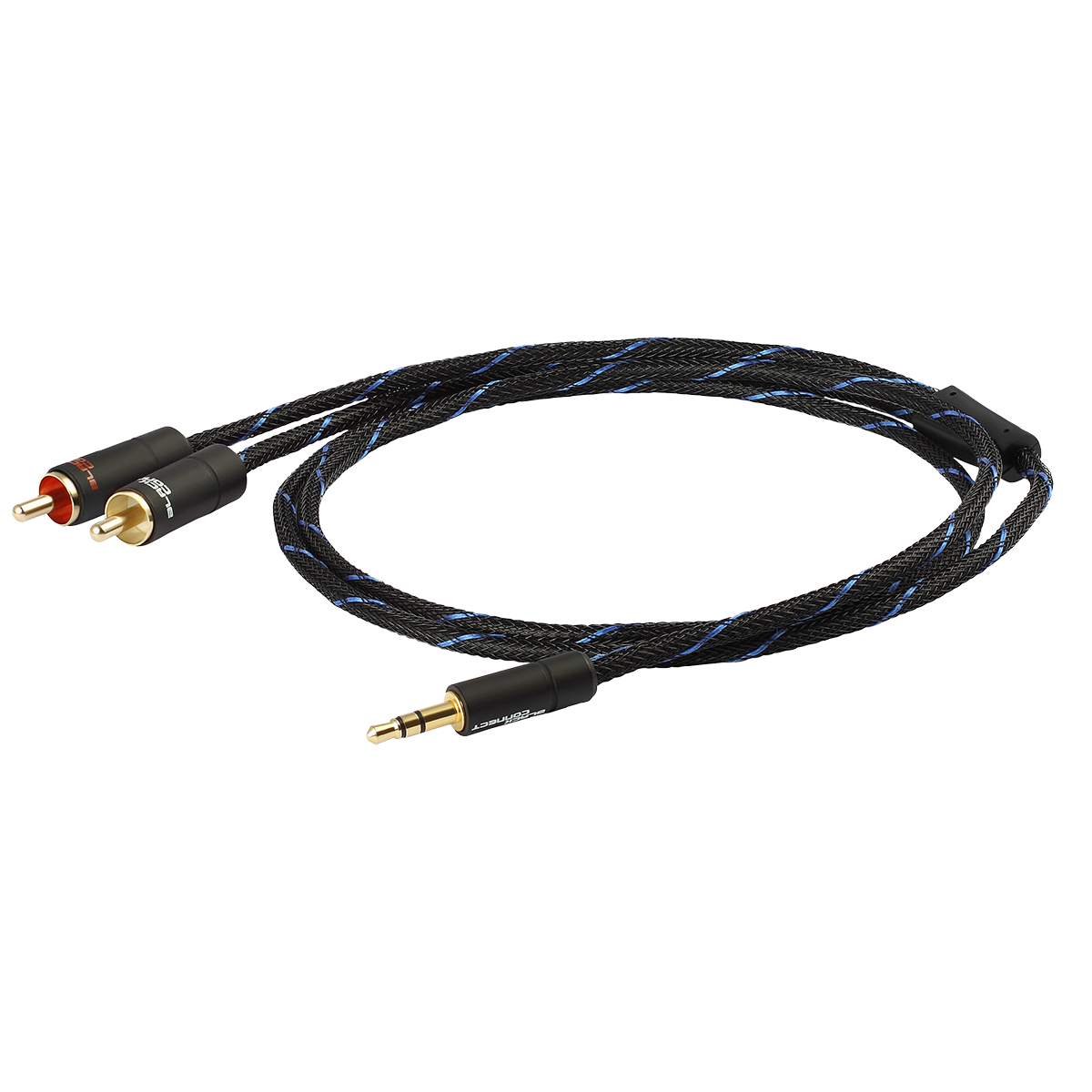 Black Connect Klinke 3,5mm auf Cinch Kabel MKII